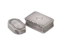 Two George III silver small boxes