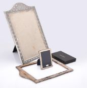 A silver coloured mounted photo frame