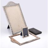 A silver coloured mounted photo frame