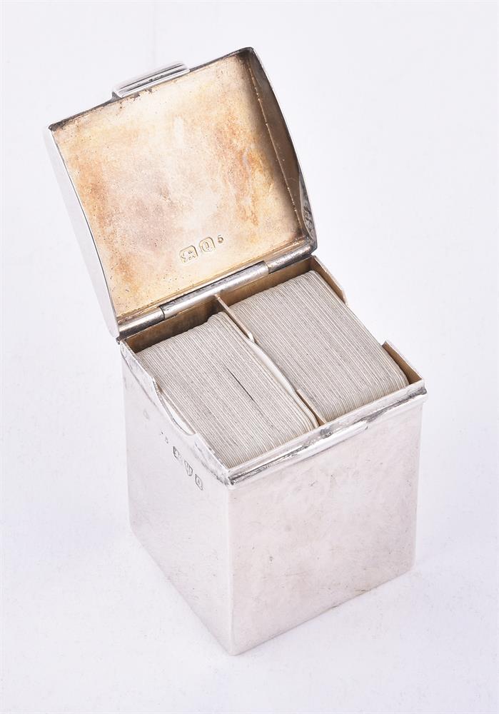 A late Victorian silver miniature playing card box - Image 3 of 3