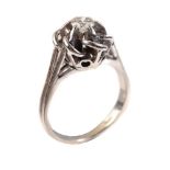 A 1960s diamond single stone ring