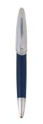 Montegrappa for Ferrari, a limited edition silver coloured and blue lacquer roller ball pen