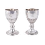 A pair of George III Irish silver goblets by Richard Williams