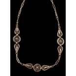 An early 20th century French gold necklace