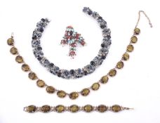 A 1960s blue paste collar necklace by Christian Dior