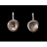 A pair of polki diamond earrings