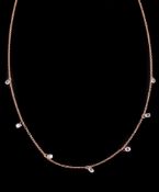 A diamond briolette necklace