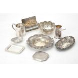 A collection of silver items