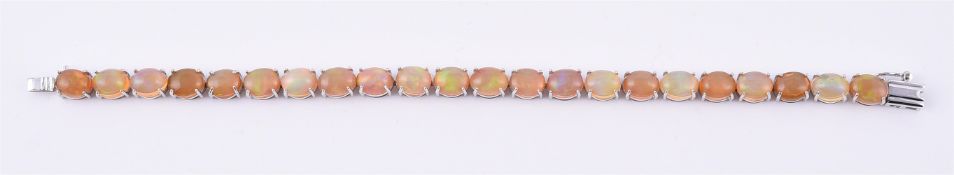 An opal line bracelet