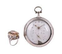 P. Daniel, London, Silver open face pocket watch, circa 1794