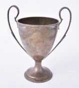 A George III silver twin handled trophy cup