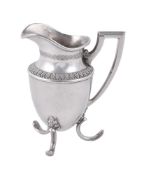 A Russian silver ovoid cream jug