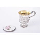 A Victorian silver christening mug by William Knight II