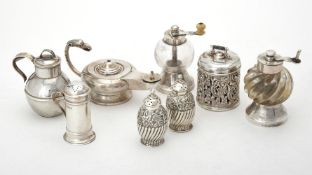 A collection of silver items