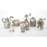 A collection of silver items