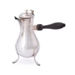 A French silver baluster coffee pot