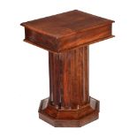 A mahogany pedestal stand