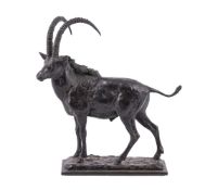Mike Barlow (American) bronze animalier figure of a Sable