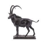 Mike Barlow (American) bronze animalier figure of a Sable