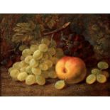 Follower of Vincent Clare, 'Still life of grapes and a peach'