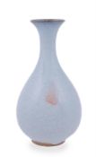 A Chinese blue glazed vase
