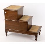 A 19th century mahogany step commode