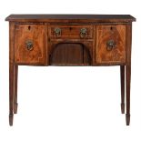 A George III mahogany and inlaid sideboard