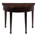 A George III mahogany folding tea table