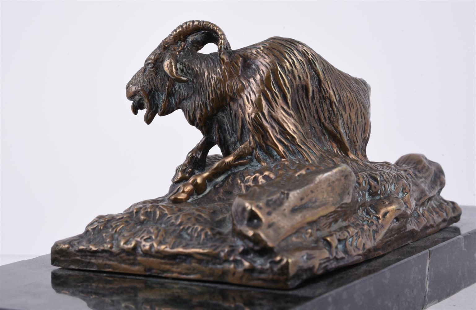 A French bronze model of a goat - Image 4 of 4