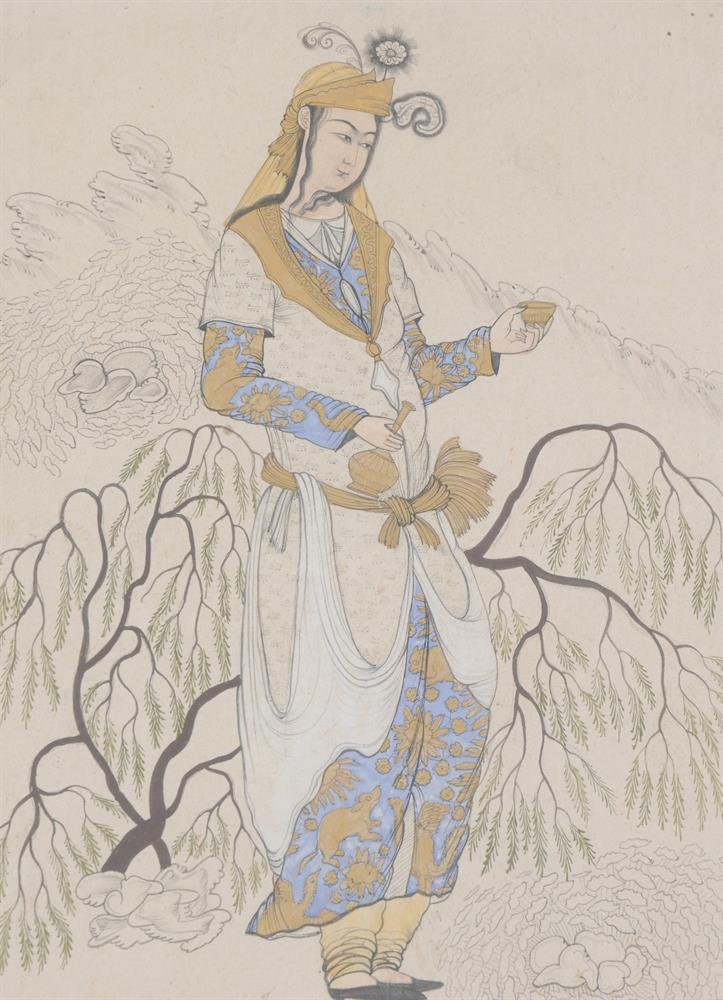 Five Safavid revival portraits - Image 4 of 6