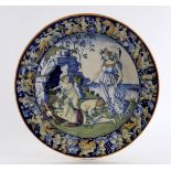 A 19th century Italian maiolica dished plate