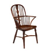 Marsh of Sleaford- an early 19th Century yew and elm Windsor armchair