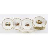 A Victorian English porcelain dessert service