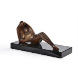 λ Stephen Broadbent (British b.1961) a bronze reclining figure