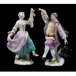 Two small Meissen figures of dancers