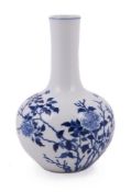 A Chinese blue and white vase