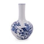 A Chinese blue and white vase