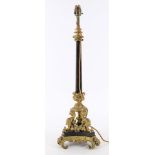 A 19th century French ormolu mounted lamp