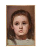 English School (19th century) 'Head of a young girl'