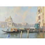 E Bianchini (20th century) Venice- Santa Maria della Salute seen from across the canal