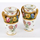 A pair of Spode Copeland's china two handled urns