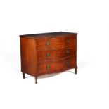 A George III mahogany chest of drawers