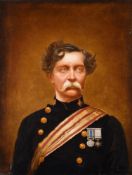 R Hall (19th century English) Portrait of Major General Alfred Huyshe in uniform