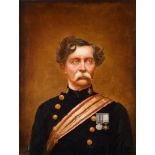 R Hall (19th century English) Portrait of Major General Alfred Huyshe in uniform