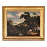 Manner of Claude Lorrain, Figures resting in a landscape