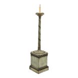 A Neo-classical style painted floor standing lamp in the mid-George III manner