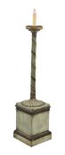 A Neo-classical style painted floor standing lamp in the mid-George III manner