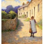 λ Herbert Whewell (British 1863-1951), 'Girl on a country land'