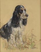 Kathleen Francis Barker (1901-1963) Two pastel portraits of Spaniels