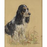 Kathleen Francis Barker (1901-1963) Two pastel portraits of Spaniels